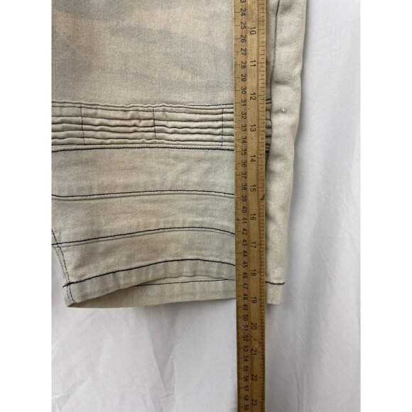 Rocawear Denim Jean Streetwear Shorts Men's Size 30 Light Blue Zip Up Distressed - Picture 7 of 15